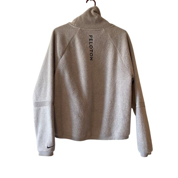 Nike Peloton Scuba Logo Sweatshirt Women Gray with Black Size Small Fleece - Picture 2 of 8
